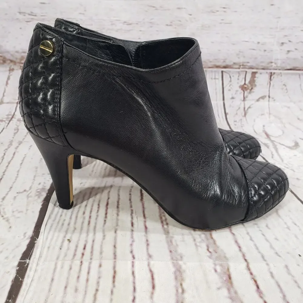 Vince Camuto Valentina Women's Black Leather Ankle Boots Size 6M